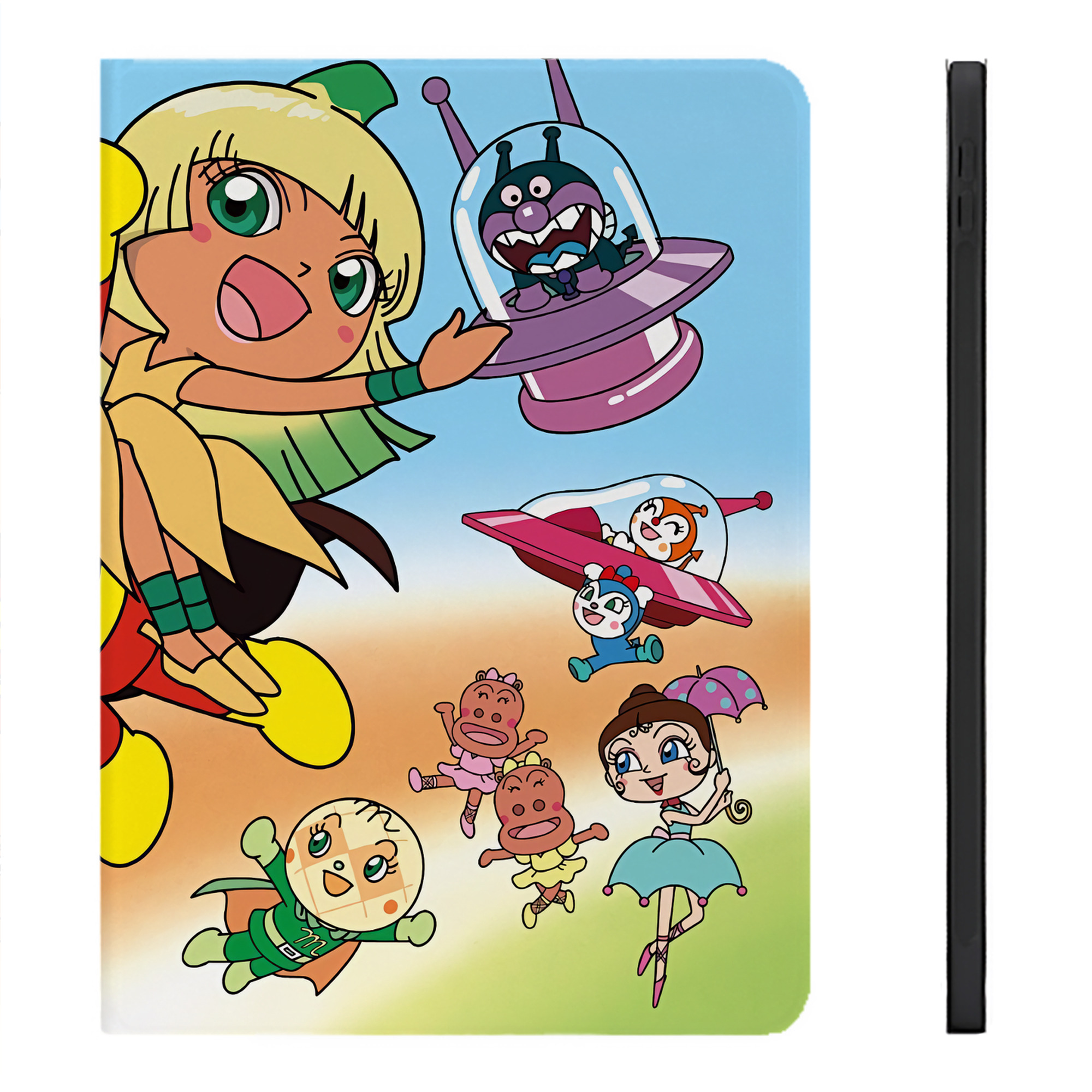 （画像用） アンパンマン Anpanman IPadケース ペンホルダー付き ブックスタイルデザイン